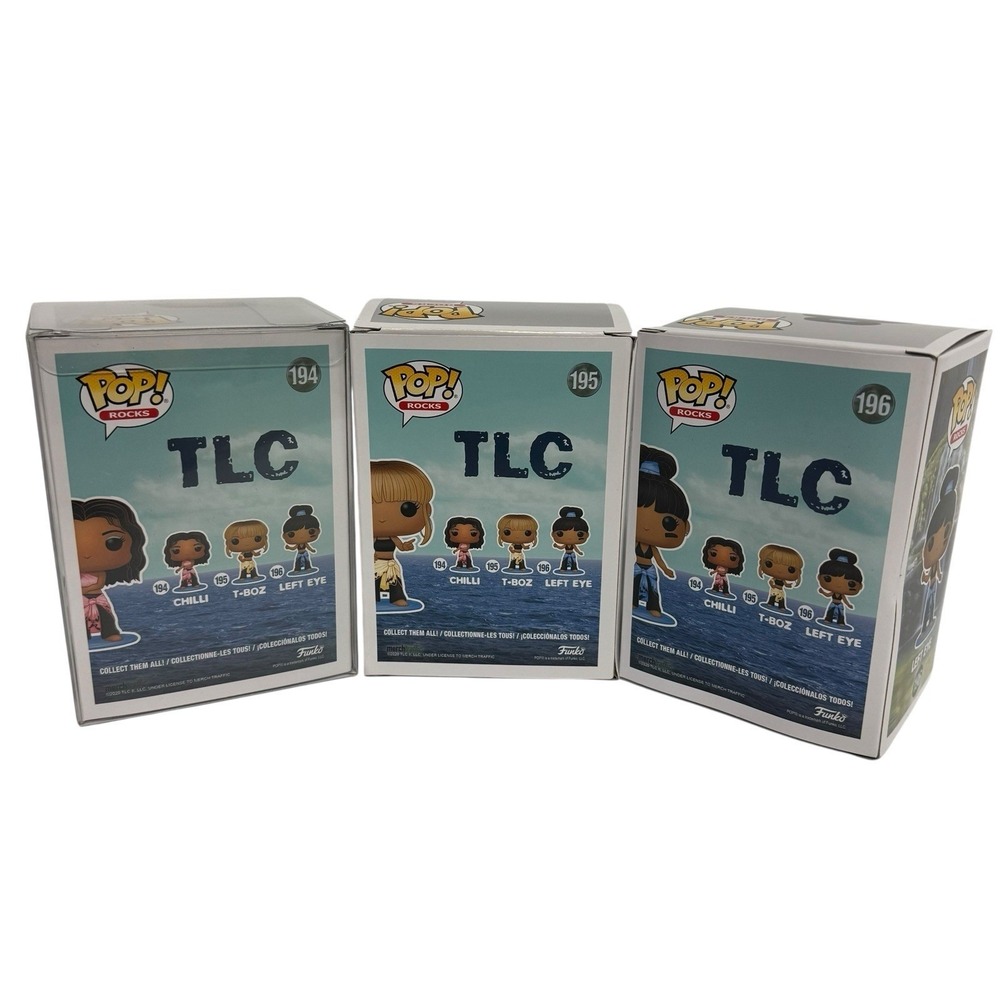 Funko POP Rocks TLC Left Eye 196 T-Boz 195 Chilli 194 Chase Vinyl Figure Lot 3 - Picture 3 of 6